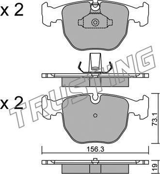 Trusting 575.0 - Kit de plaquettes de frein, frein à disque cwaw.fr