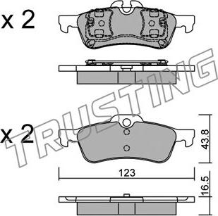 Trusting 572.0 - Kit de plaquettes de frein, frein à disque cwaw.fr