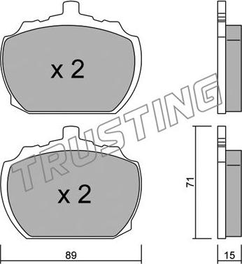 Trusting 694.0 - Kit de plaquettes de frein, frein à disque cwaw.fr