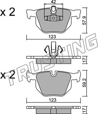 Trusting 659.0 - Kit de plaquettes de frein, frein à disque cwaw.fr