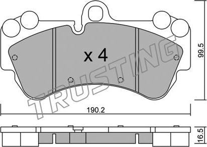 Trusting 669.0 - Kit de plaquettes de frein, frein à disque cwaw.fr