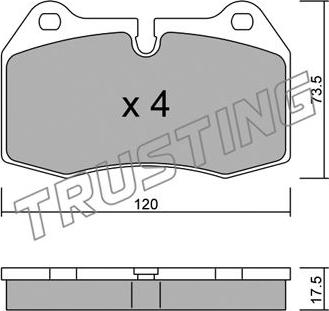 Trusting 661.0 - Kit de plaquettes de frein, frein à disque cwaw.fr