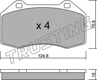 Trusting 667.0 - Kit de plaquettes de frein, frein à disque cwaw.fr