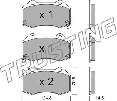 Trusting 667.3 - Kit de plaquettes de frein, frein à disque cwaw.fr