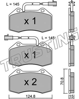 Trusting 667.2 - Kit de plaquettes de frein, frein à disque cwaw.fr