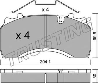 Trusting 606.0 - Kit de plaquettes de frein, frein à disque cwaw.fr