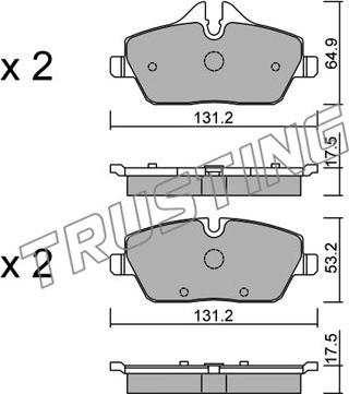 Trusting 680.0 - Kit de plaquettes de frein, frein à disque cwaw.fr