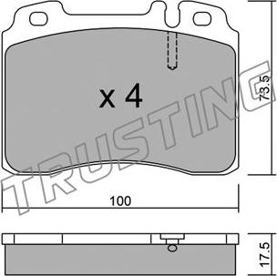 Trusting 683.0 - Kit de plaquettes de frein, frein à disque cwaw.fr