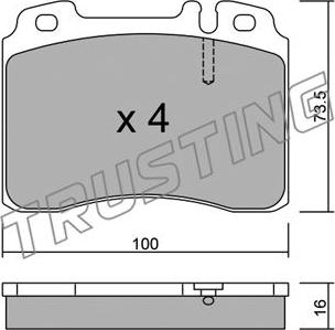 Trusting 683.1 - Kit de plaquettes de frein, frein à disque cwaw.fr