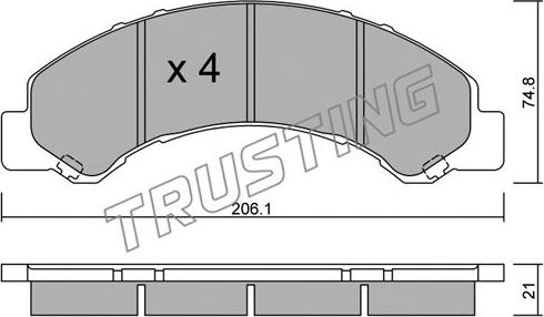 Trusting 636.0 - Jeu de mâchoires de frein cwaw.fr