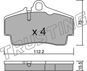 Trusting 674.0 - Kit de plaquettes de frein, frein à disque cwaw.fr