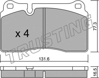 Trusting 675.0 - Kit de plaquettes de frein, frein à disque cwaw.fr