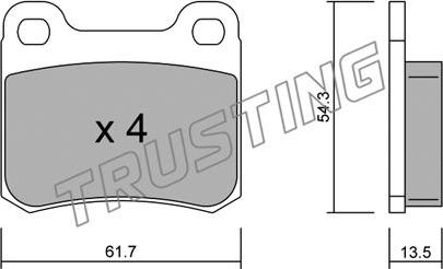 Trusting 094.0 - Kit de plaquettes de frein, frein à disque cwaw.fr