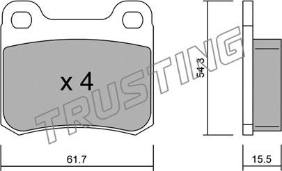 Trusting 094.1 - Kit de plaquettes de frein, frein à disque cwaw.fr