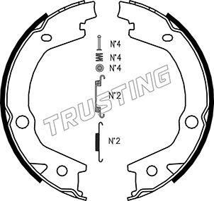 Trusting 046.220K - Jeu de mâchoires de frein, frein de stationnement cwaw.fr