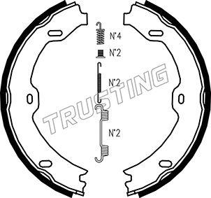 Trusting 052.130K - Jeu de mâchoires de frein, frein de stationnement cwaw.fr