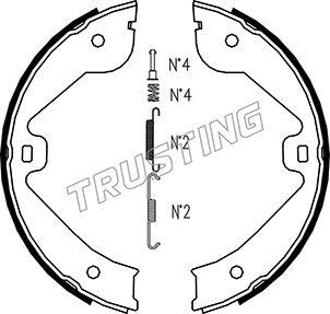 Trusting 052.131K - Jeu de mâchoires de frein, frein de stationnement cwaw.fr