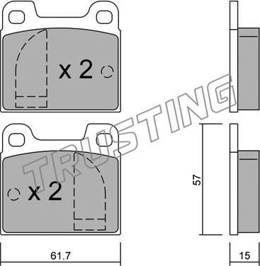 Trusting 009.0 - Kit de plaquettes de frein, frein à disque cwaw.fr