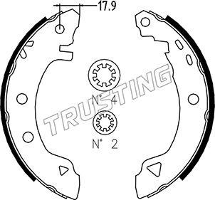 Trusting 004.007 - Jeu de mâchoires de frein cwaw.fr