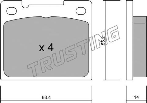 Trusting 004.0 - Kit de plaquettes de frein, frein à disque cwaw.fr