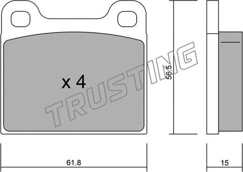 Trusting 003.0 - Kit de plaquettes de frein, frein à disque cwaw.fr