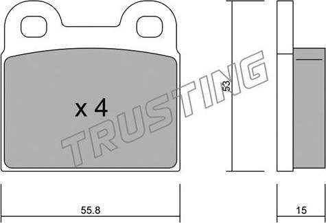 Trusting 002.1 - Kit de plaquettes de frein, frein à disque cwaw.fr