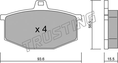 Trusting 014.0 - Kit de plaquettes de frein, frein à disque cwaw.fr