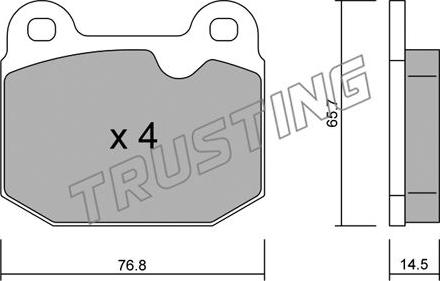 Trusting 015.3 - Kit de plaquettes de frein, frein à disque cwaw.fr