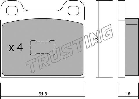 Trusting 011.0 - Kit de plaquettes de frein, frein à disque cwaw.fr