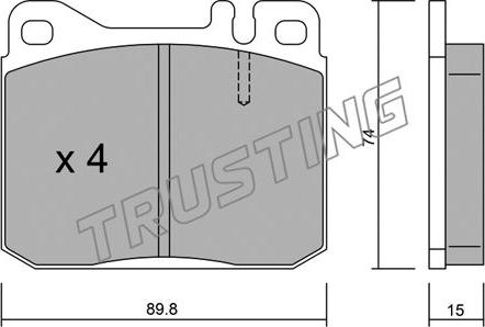 Trusting 013.0 - Kit de plaquettes de frein, frein à disque cwaw.fr