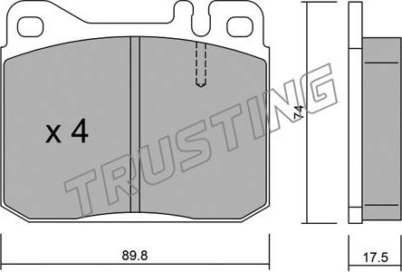 Trusting 013.1 - Kit de plaquettes de frein, frein à disque cwaw.fr