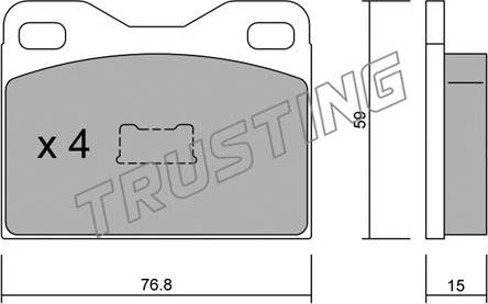 Trusting 017.0 - Kit de plaquettes de frein, frein à disque cwaw.fr