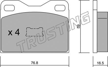 Trusting 017.1 - Kit de plaquettes de frein, frein à disque cwaw.fr