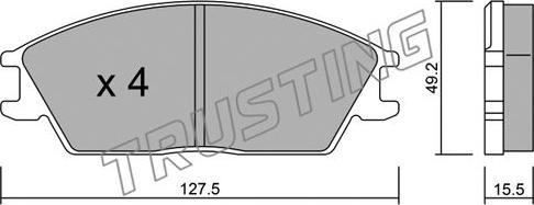 Trusting 083.0 - Kit de plaquettes de frein, frein à disque cwaw.fr