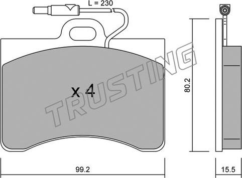 ATE 604907 - Kit de plaquettes de frein, frein à disque cwaw.fr