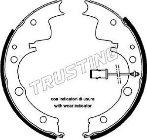 Trusting 034.088 - Jeu de mâchoires de frein cwaw.fr