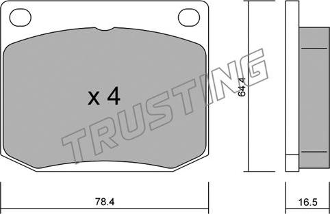 Trusting 020.0 - Kit de plaquettes de frein, frein à disque cwaw.fr