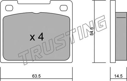 Trusting 022.0 - Kit de plaquettes de frein, frein à disque cwaw.fr