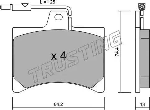 Trusting 027.0 - Kit de plaquettes de frein, frein à disque cwaw.fr