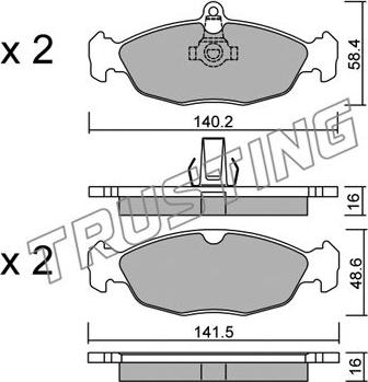 LPR-SA 05P599 - Kit de plaquettes de frein, frein à disque cwaw.fr