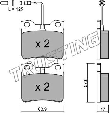 Trusting 199.0 - Kit de plaquettes de frein, frein à disque cwaw.fr