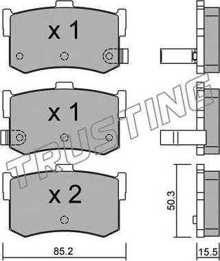 Trusting 194.0 - Kit de plaquettes de frein, frein à disque cwaw.fr