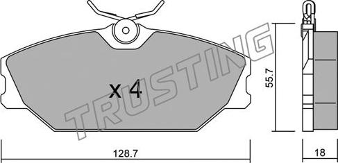 Trusting 144.2 - Kit de plaquettes de frein, frein à disque cwaw.fr