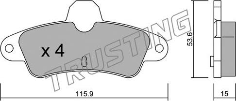 Trusting 145.0 - Kit de plaquettes de frein, frein à disque cwaw.fr