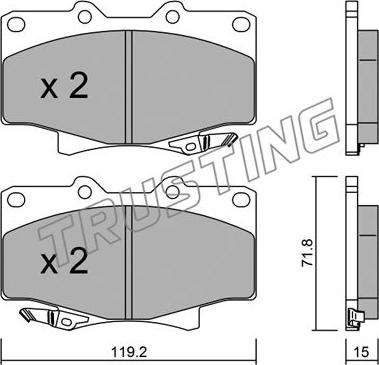 Trusting 156.0 - Kit de plaquettes de frein, frein à disque cwaw.fr