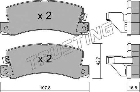 Trusting 164.1 - Kit de plaquettes de frein, frein à disque cwaw.fr