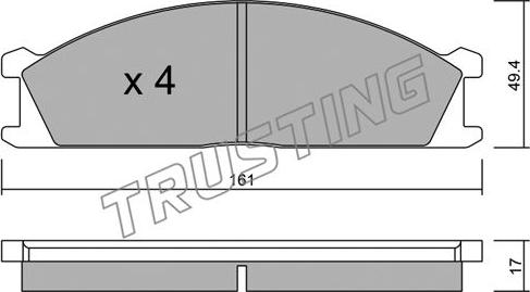 Trusting 109.0 - Kit de plaquettes de frein, frein à disque cwaw.fr