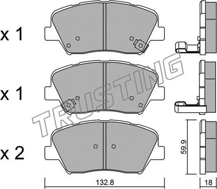 Magneti Marelli 363700202278 - Kit de plaquettes de frein, frein à disque cwaw.fr