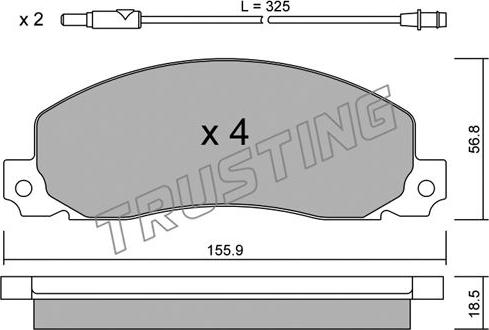 Trusting 100.0 - Kit de plaquettes de frein, frein à disque cwaw.fr