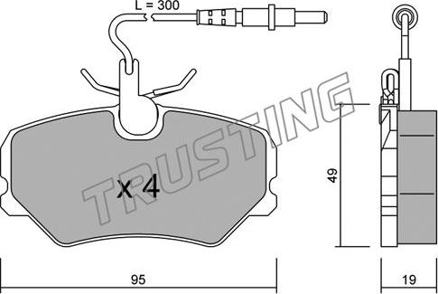 Trusting 101.1 - Kit de plaquettes de frein, frein à disque cwaw.fr